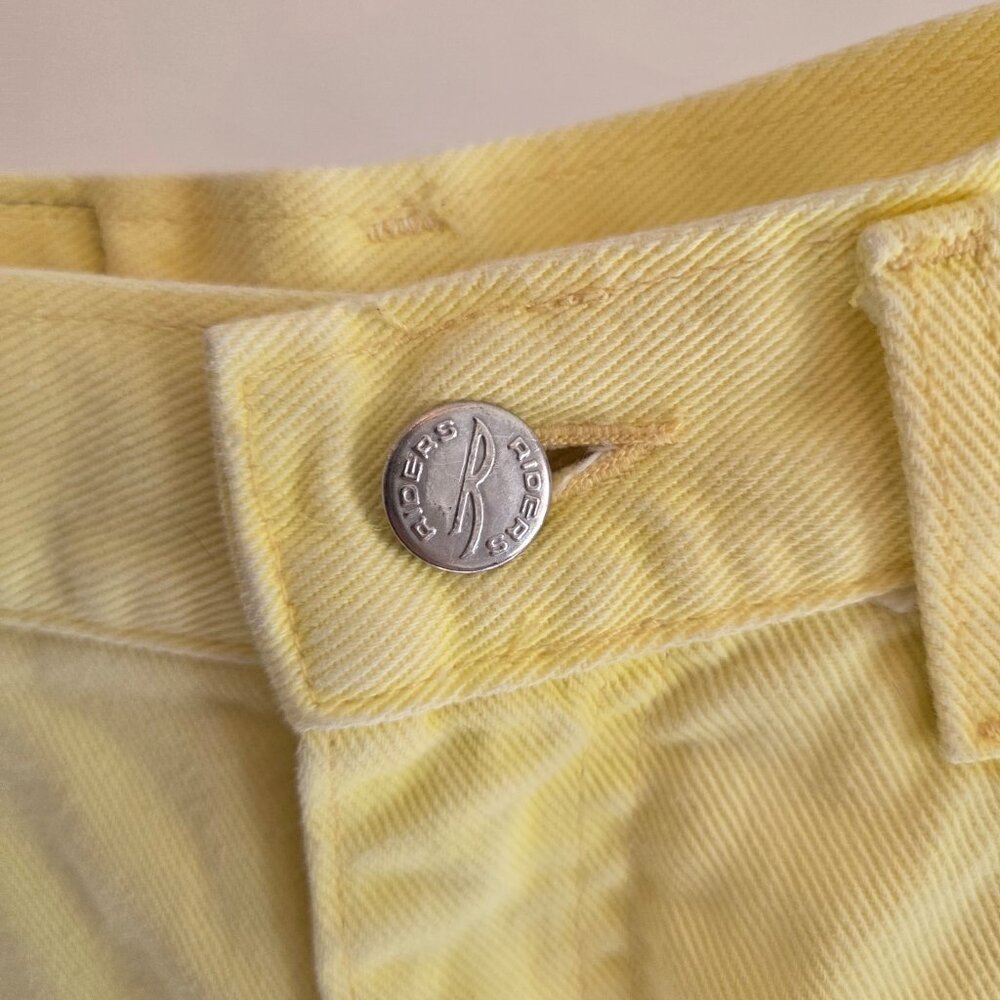 Vintage Riders Yellow Denim High Waist Mom Jean Shorts - Picture 3 of 10